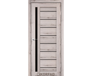 Межкомнатные двери KORFAD VENECIA DELUXE VND 02 дуб нордик черное стекло