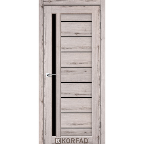 Межкомнатные двери KORFAD VENECIA DELUXE VND 02 дуб нордик черное стекло Межкомнатные двери KORFAD VENECIA DELUXE VND 02 дуб нордик черное стекло