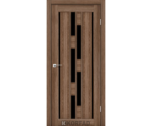Межкомнатные двери KORFAD VENECIA DELUXE VND 05 грей стекло черное