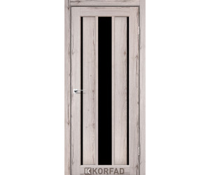 Межкомнатные двери KORFAD VENECIA DELUXE VND 04 дуб нордик черное стекло