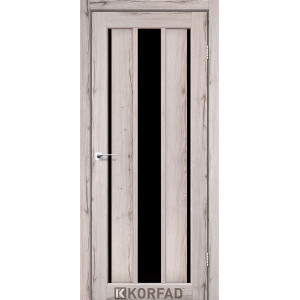 Межкомнатные двери KORFAD VENECIA DELUXE VND 04 дуб нордик черное стекло