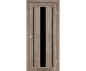 Межкомнатные двери KORFAD VENECIA DELUXE VND 04 эш вайт черное стекло