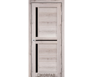 Межкомнатные двери KORFAD SCALEA SC-04 дуб нордик черное стекло