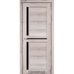 Межкомнатные двери KORFAD SCALEA SC-04 дуб нордик черное стекло