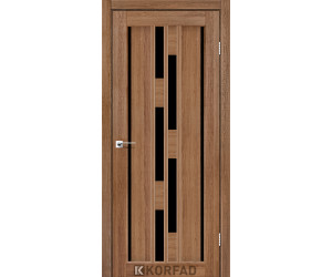 Межкомнатные двери KORFAD VENECIA DELUXE VND 05 дуб браш черное стекло