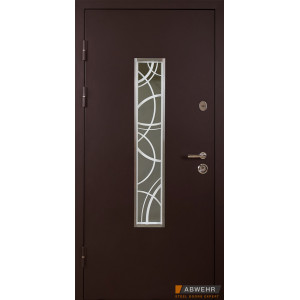 Вхідні двері модель Solid Glass (колір Ral 8019T / vinorit) комплектація Defender