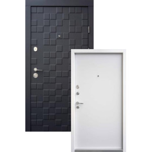 Вхідні Двері Онтаріо софт чорний/білий супермат Qdoors