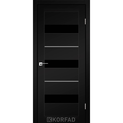 Межкомнатные двери KORFAD Porto Deluxe PD-12 SYPER PET черный Межкомнатные двери KORFAD Porto Deluxe PD-12 SYPER PET черный