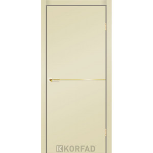 Межкомнатные двери KORFAD DLP-01 Super PET магнолия + декор gold