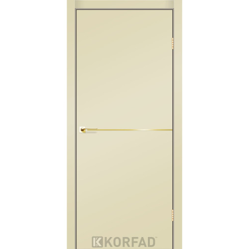 Межкомнатные двери KORFAD DLP-01 Super PET магнолия + декор gold Межкомнатные двери KORFAD DLP-01 Super PET магнолия + декор gold