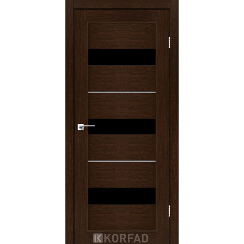 Межкомнатные двери KORFAD Porto Deluxe PD-12 венге черное стекло Межкомнатные двери KORFAD Porto Deluxe PD-12 венге черное стекло