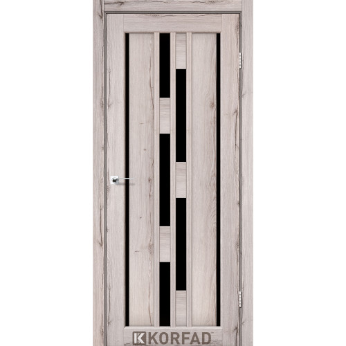 Межкомнатные двери KORFAD VENECIA DELUXE VND 05 дуб нордик стекло черное Межкомнатные двери KORFAD VENECIA DELUXE VND 05 дуб нордик стекло черное