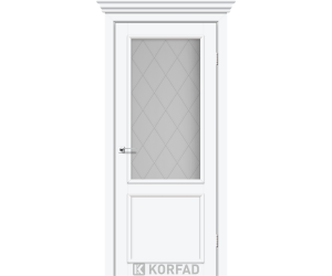 Межкомнатные двери KORFAD CLASSICO CL-02 со штапиком белый перламутр