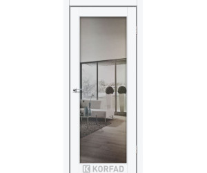 Межкомнатные двери KORFAD SANVITO SV-01 ЗЕРКАЛО ясень белый