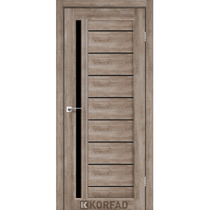 Межкомнатные двери KORFAD VENECIA DELUXE VND 02 еш вайт черное стекло