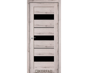 Межкомнатные двери KORFAD Porto PR-12 дуб нордик черное стекло