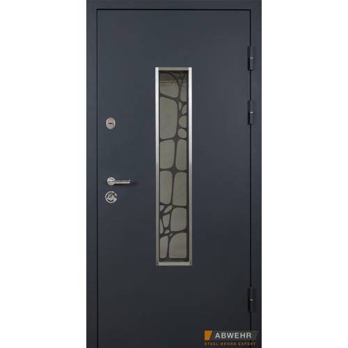 Вхідні двері модель Solid Glass (RAL 7021T/ vinorit) комплектація Defender Вхідні двері модель Solid Glass (RAL 7021T/ vinorit) комплектація Defender