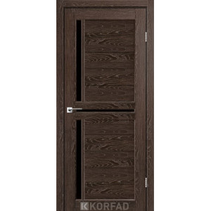 Межкомнатные двери KORFAD SCALEA SC-04 дуб марсала черное стекло