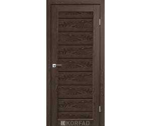 Межкомнатные двери KORFAD PIANO DELUXE PND-01 дуб марсала черное стекло