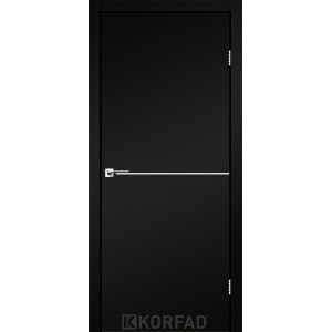 Межкомнатные двери KORFAD DLP-01 Super PET черный + декор