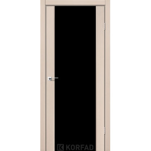 Межкомнатные двери KORFAD SANREMO SR-01 дуб беленый черное стекло