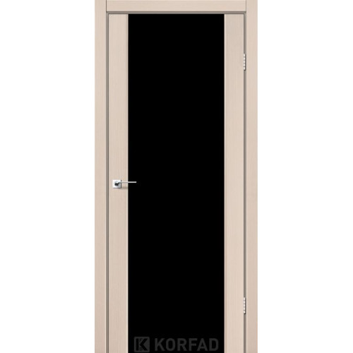 Межкомнатные двери KORFAD SANREMO SR-01 дуб беленый черное стекло Межкомнатные двери KORFAD SANREMO SR-01 дуб беленый черное стекло