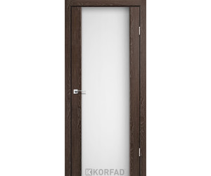 Межкомнатные двери KORFAD SANREMO SR-01 дуб марсала белое стекло