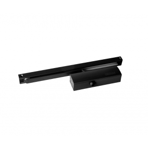 Дотягувач GEZE, TS 1500, hold-open, зі слайдовою тягою, чорний MODUS