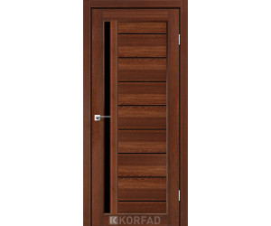 Межкомнатные двери KORFAD VENECIA DELUXE VND 02 орех черное стекло