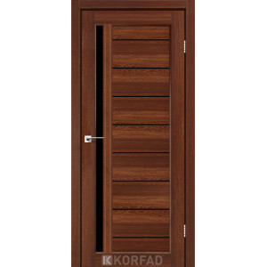 Межкомнатные двери KORFAD VENECIA DELUXE VND 02 орех черное стекло