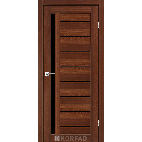 Межкомнатные двери KORFAD VENECIA DELUXE VND 02 орех черное стекло Межкомнатные двери KORFAD VENECIA DELUXE VND 02 орех черное стекло