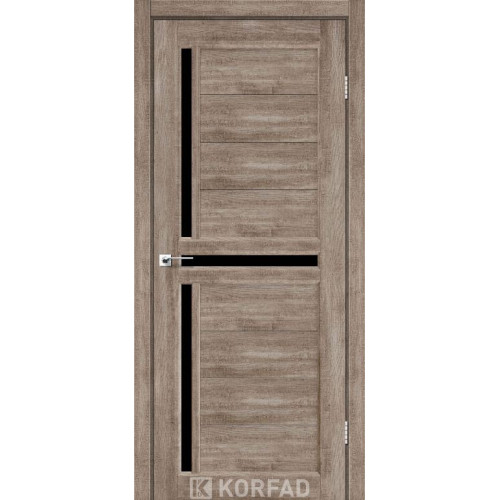 Межкомнатные двери KORFAD SCALEA SC-04 эш вайт черное стекло Межкомнатные двери KORFAD SCALEA SC-04 эш вайт черное стекло