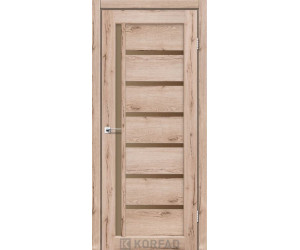 Межкомнатные двери KORFAD VALENTINO DELUXE VLD-01 дуб тобакко стекло бронза